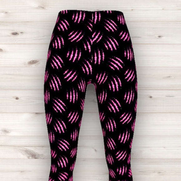 Men's Wrestling Tights - Pink Claw Print