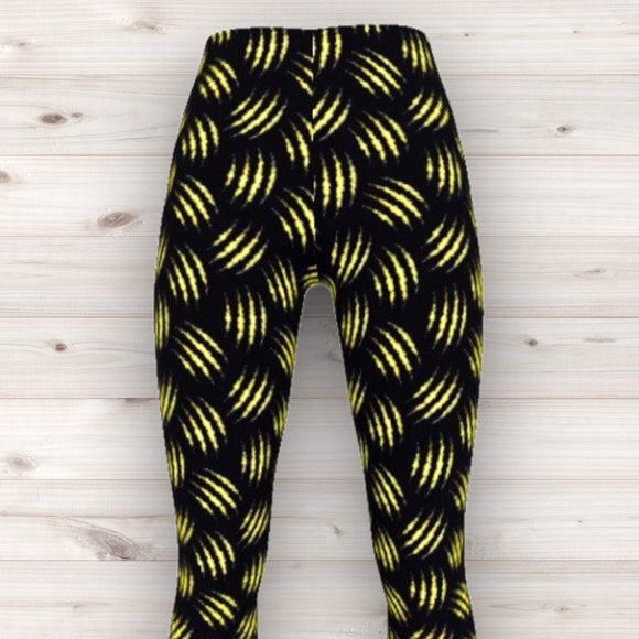 Men's Wrestling Tights - Yellow Claw Print