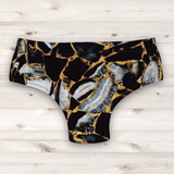 Men's Wrestling Trunks - Black Garnet Print