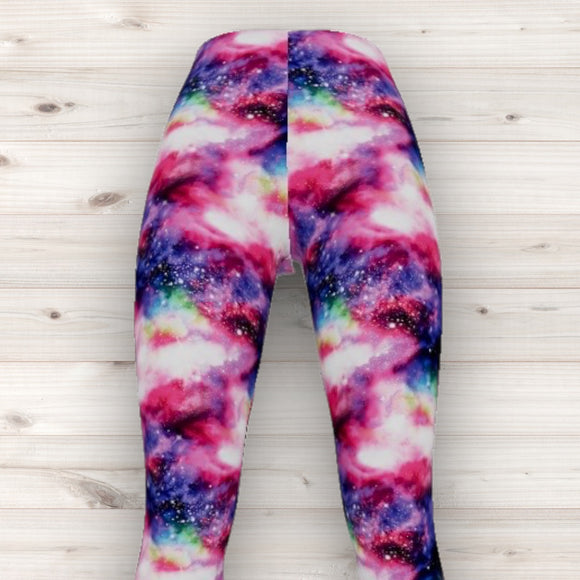 Men's Wrestling Tights - Purple Galactic Print