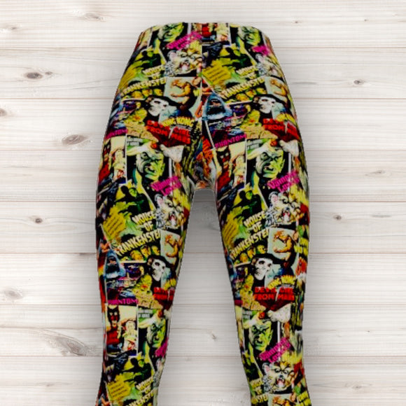 Men's Wrestling Tights - Horror Movie Print