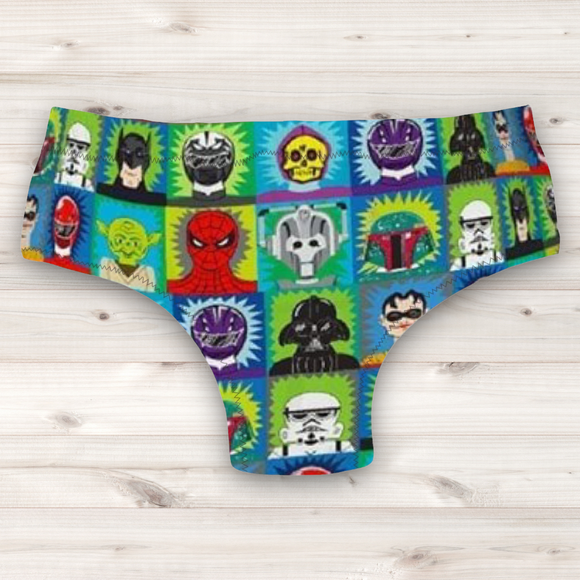 Men's Wrestling Trunks - Superheroes Print