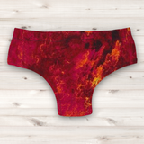 Men's Wrestling Trunks - Red Venetian Print