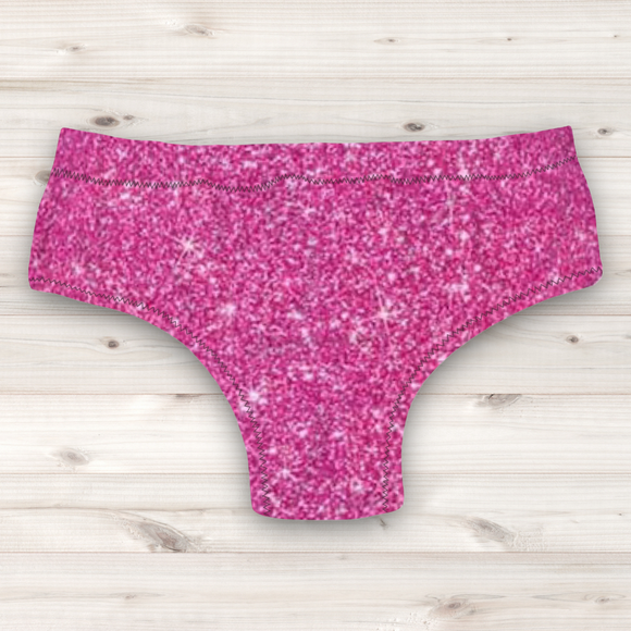 Men's Wrestling Trunks - Pink Glitter Print