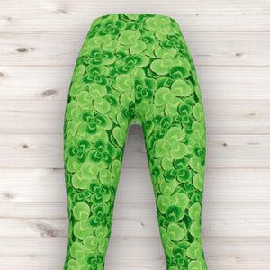 Men's Wrestling Tights - Clover Print