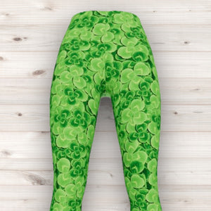 Men's Wrestling Tights - Clover Print