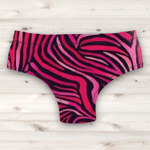 Men's Wrestling Trunks - Pink Zebra Print