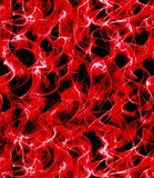 a black background with red swirls on it