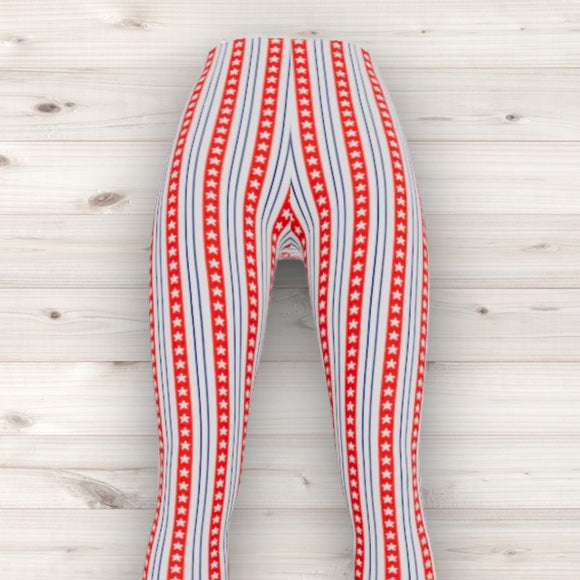 Men's Wrestling Tights - Star Stripe Print