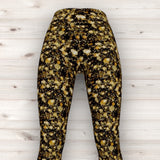 Men's Wrestling Tights - Gold Dust Print