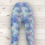 Men's Wrestling Tights - Silver Prism Print