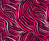 a pink and black pattern of wavy lines