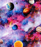 a space scene with planets and stars
