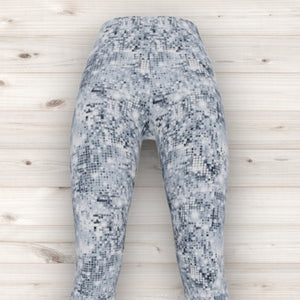 Men's Wrestling Tights - Silver Glitter Print