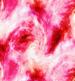 a close up of a red and white swirl pattern