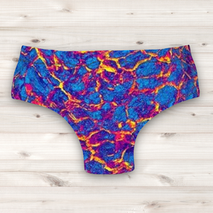 Men's Wrestling Trunks - Abyss Earth Print