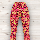 Men's Wrestling Tights - Lava Print