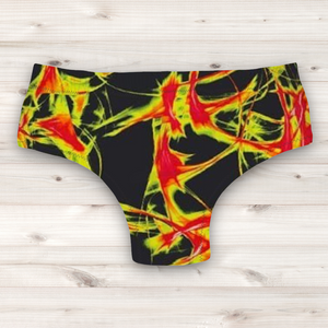 Men's Wrestling Trunks - Red Vapour Print