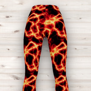 Men's Wrestling Tights - Lightning Print