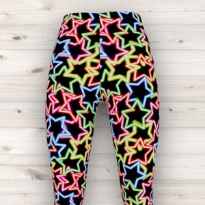 Men's Wrestling Tights - Neon Star Print