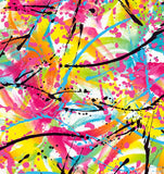 a colorful background with lots of paint splattered on it