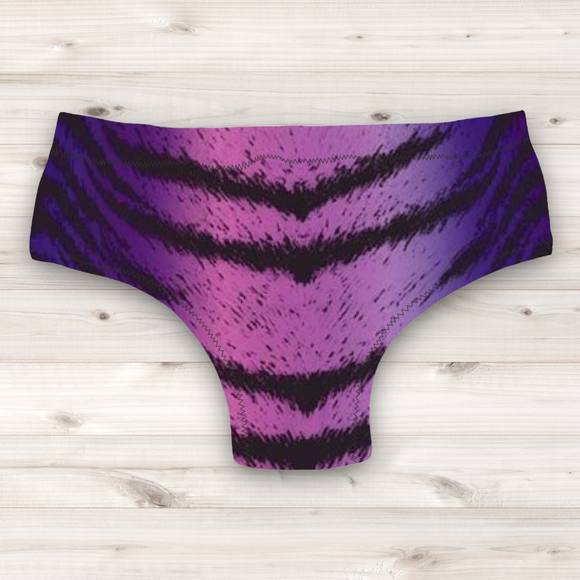 Men's Wrestling Trunks - Purple Bengal Tiger Print