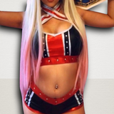 Women's Wrestling Crop Top and Booty Shorts Set - Alexa Fiend Cosplay