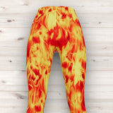 Men's Wrestling Tights - Burning Print