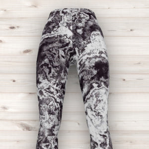 Men's Wrestling Tights - Grey Marble Print