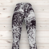 Men's Wrestling Tights - Grey Marble Print