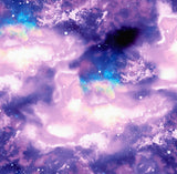 a purple and blue space filled with stars