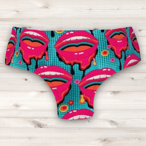 Men's Wrestling Trunks - Smooch Print