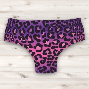 Men's Wrestling Trunks - Pink Ombre Animal Print