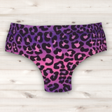 Men's Wrestling Trunks - Pink Ombre Animal Print