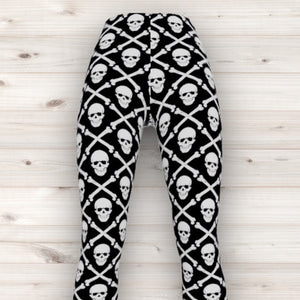 Men's Wrestling Tights - Jolly Roger Print