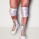 Men's Wrestling Biker Shorts and Knee Pad Covers Set- Half Galaxy Print