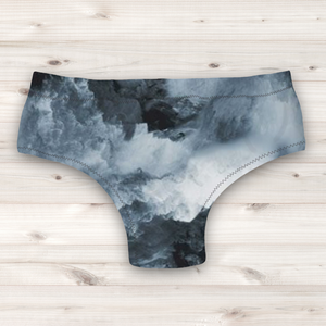 Men's Wrestling Trunks - Grey Venetian Print