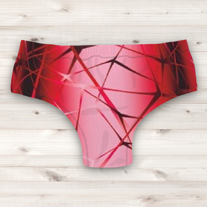 Men's Wrestling Trunks - Red Neurons Print