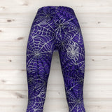 Men's Wrestling Tights - Purple Spidey Print