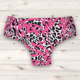 Men's Wrestling Trunks - Pink Graffiti Print