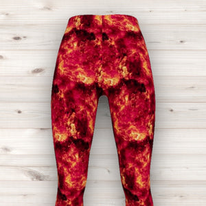 Men's Wrestling Tights - Lava Print