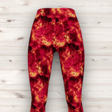 Men's Wrestling Tights - Lava Print