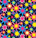a colorful star pattern on a black background