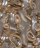 a metallic background with a wavy design