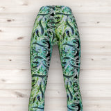 Men's Wrestling Tights - Green Villain Print