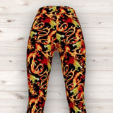 Men's Wrestling Tights - Fire Breather Print