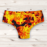 Men's Wrestling Trunks - Blaze Lightning Print