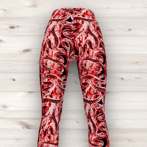 Men's Wrestling Tights - Red Villain Print