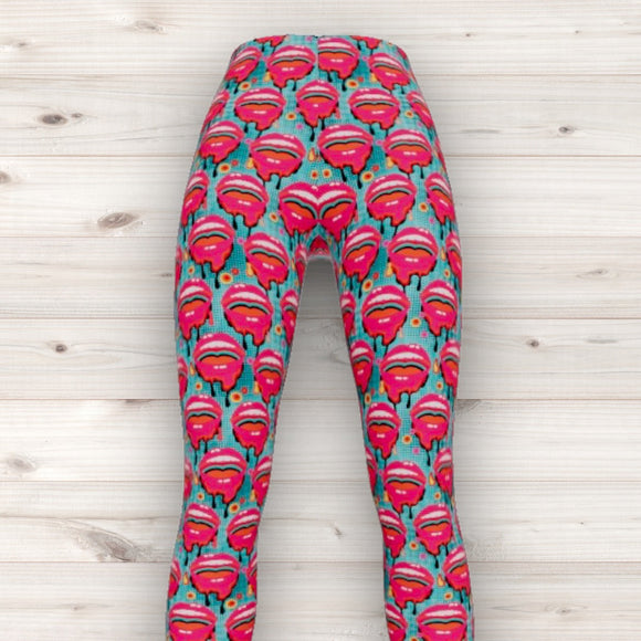 Men's Wrestling Tights - Smooch Print
