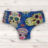 Men's Wrestling Trunks - Day of the Dead Print